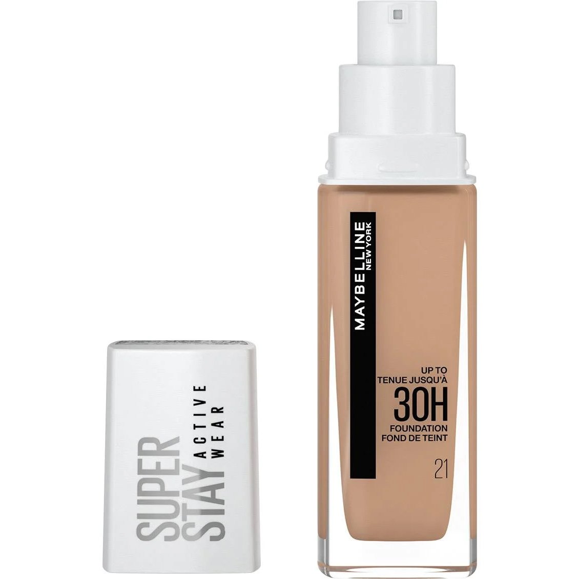 Maybelline Super Stay 30H Foundation Υγρό Make Up για Τέλεια Κάλυψη Έως και 30 Ώρες 30ml – 21 Nude Beige