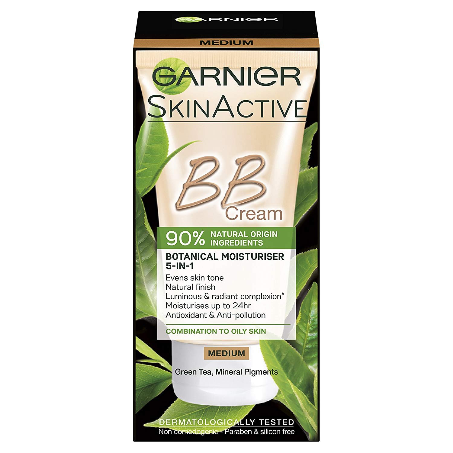 Garnier Botanical BB Moisturizer Cream 5 in 1 With Green Tea Έγχρωμη Ενυδατική Κρέμα Φυσικής Προέλευσης με Πράσινο Τσάι 50ml – Medium