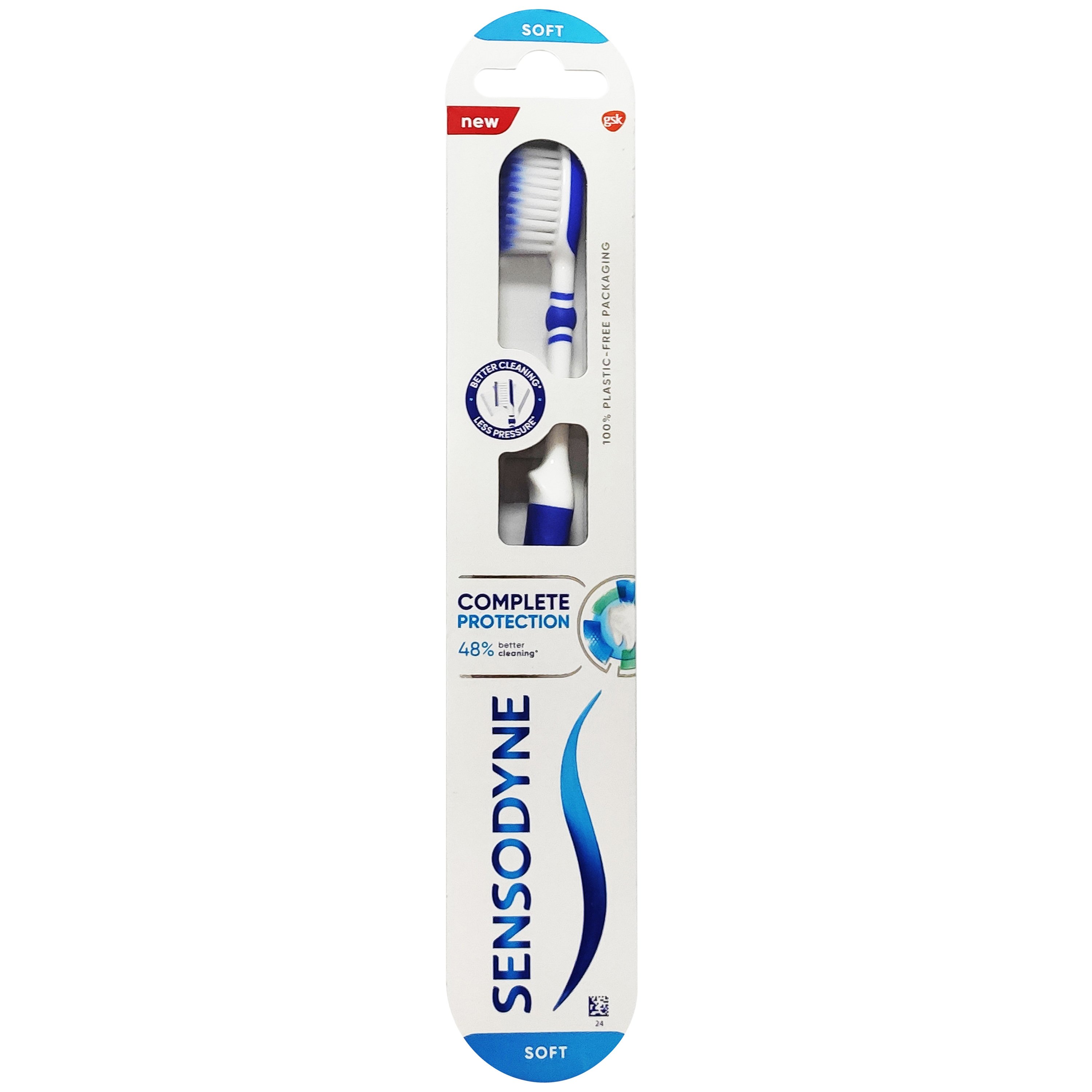 Sensodyne Toothbrush Complete Protection Soft Οδοντόβουρτσα για Άτομα με Ευαίσθητα Δόντια για Καλύτερο Καθαρισμό 1 Τεμάχιο – μπλε