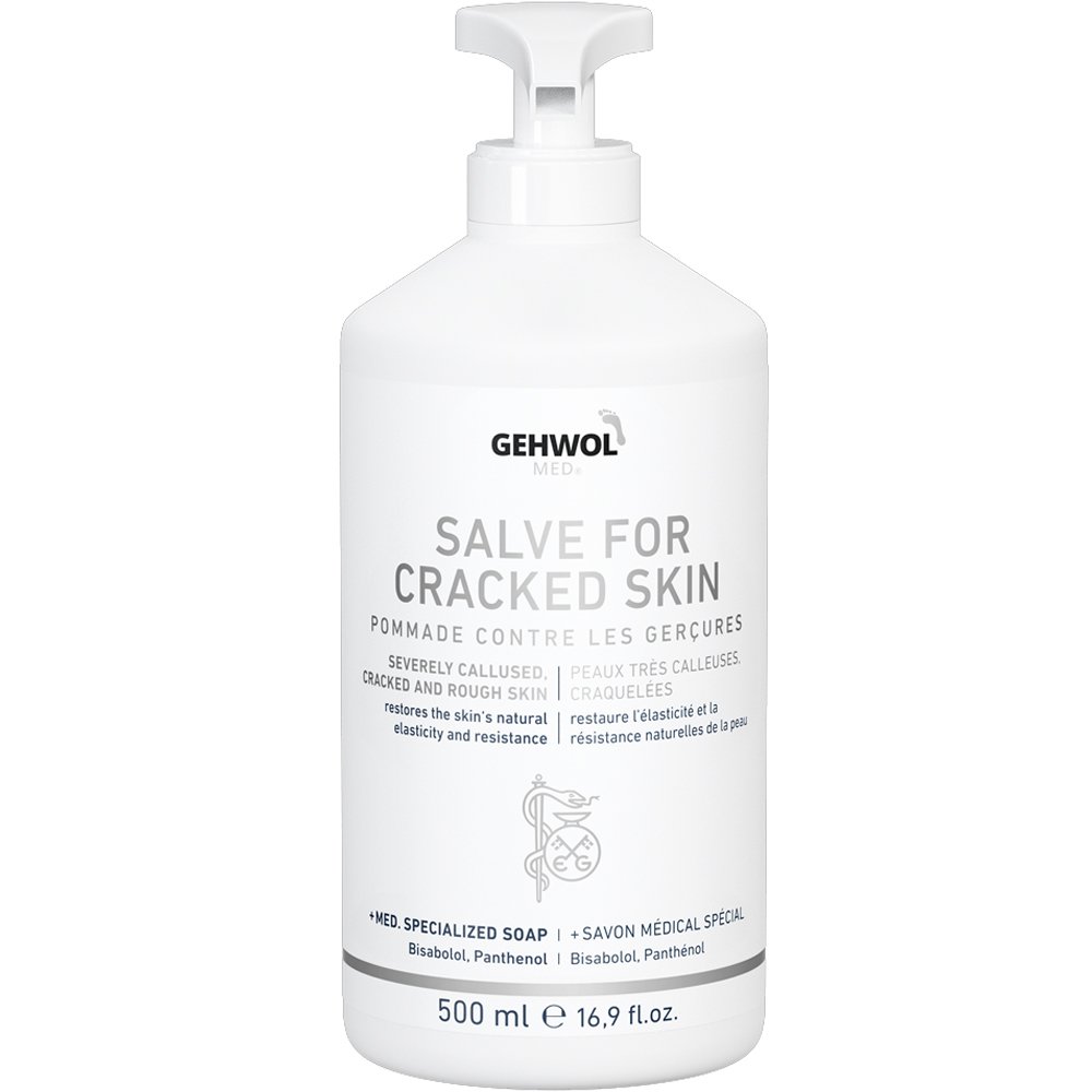 Gehwol Gehwol Med Salve for Cracked Skin Cream Αλοιφή Περιποίησης Ποδιών για Σκασμένο Δέρμα με Φυσικά Αιθέρια Έλαια, Πανθενόλη & Βισαβολόλη 500ml