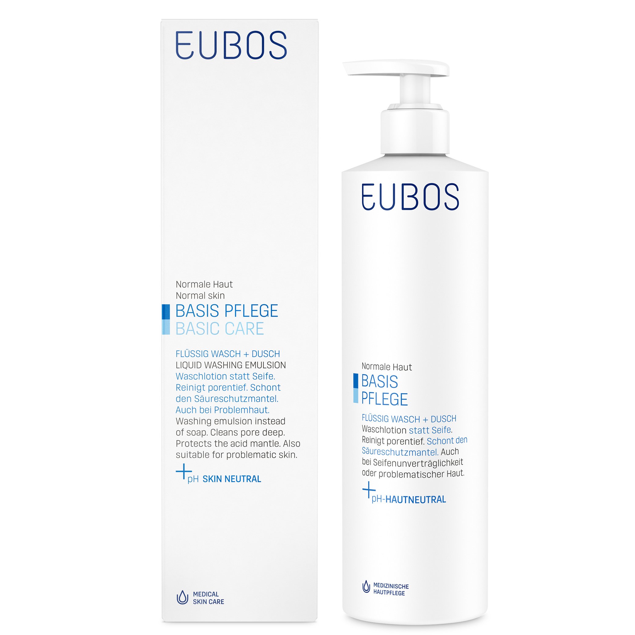 Eubos Liquid Blue Υγρό Καθαρισμού, για τον Καθημερινό Καθαρισμό & την Περιποίηση Προσώπου & Σώματος – 400ml
