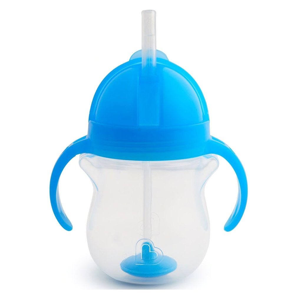 Munchkin Click Lock Tip & Sip Straw Cup Ποτήρι με Ευέλικτο Καλαμάκι 6m+, 207ml – Μπλε