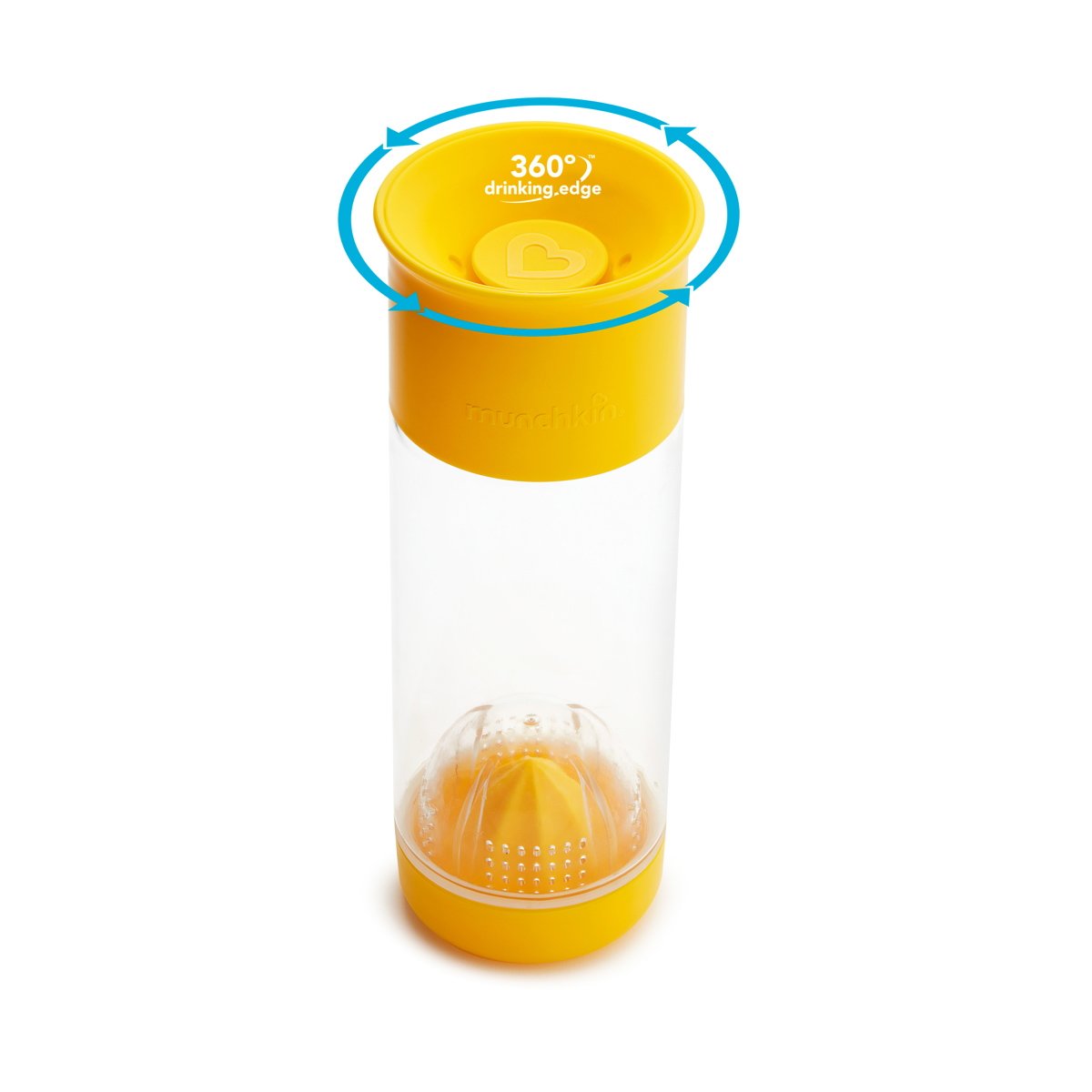 Munchkin Miracle Fruit Infuser Ποτήρι-Στίφτης Φρούτων 590ml 12+m, 1 Τεμάχιο – κίτρινο