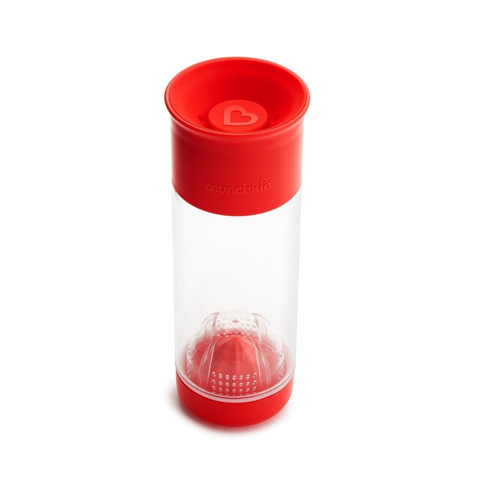 Munchkin Miracle Fruit Infuser Ποτήρι-Στίφτης Φρούτων 414ml 12+m, 1 Τεμάχιο – κόκκινο