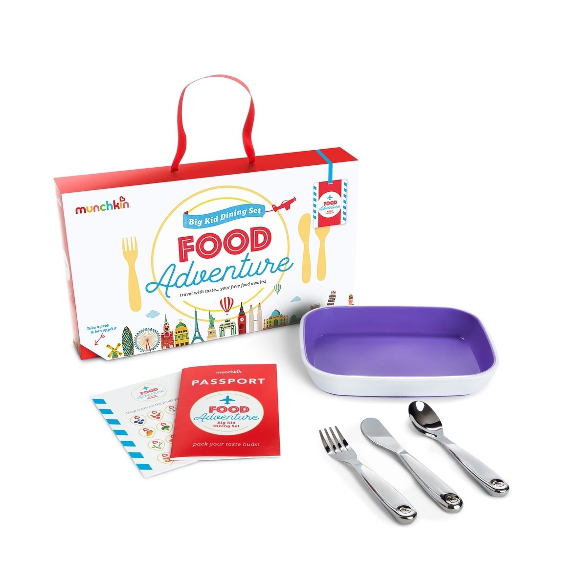 Munchkin Food Adventure Big Kid Dining Set Παιδικό Σετ Φαγητού – μωβ