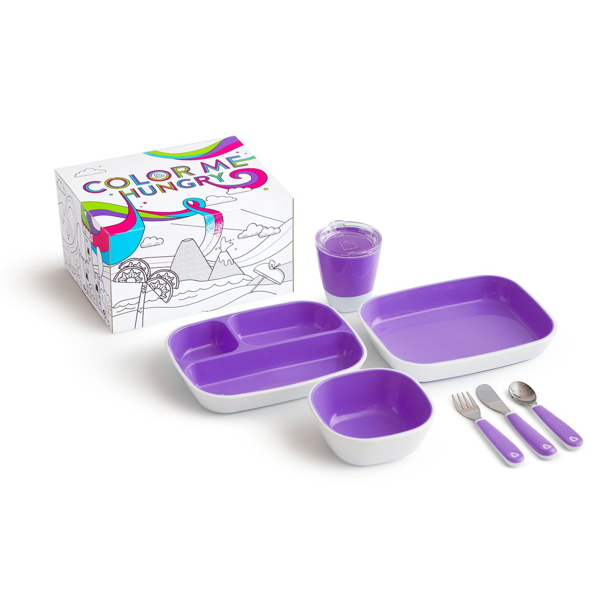 Munchkin Splash Dining Set Παιδικό Σετ Γεύματος – μωβ
