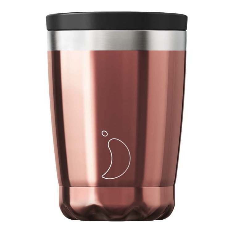 Chilly’s Coffee Cup Chrome Edition Rose Gold Ανοξείδωτη Κούπα για Ροφήματα – 340ml