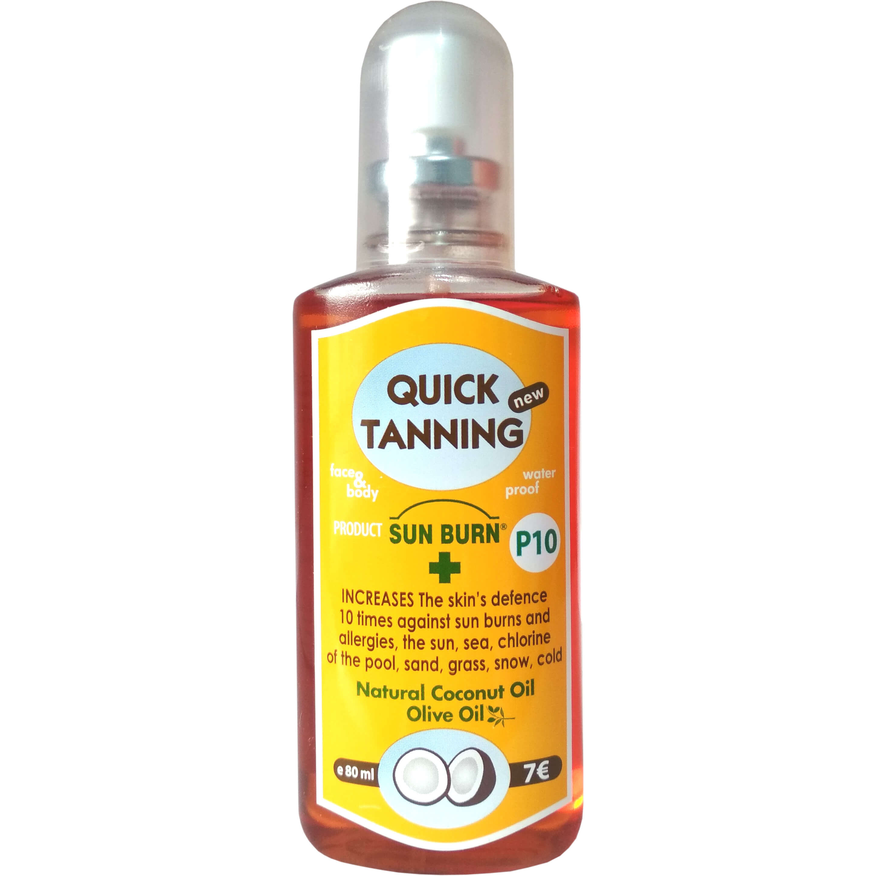 Erythro Forte Sun Burn Quick Tanning Face & Body Αντηλιακό Λάδι Spray Ενίσχυσης της Άμυνας του Δέρματος 80ml – P10