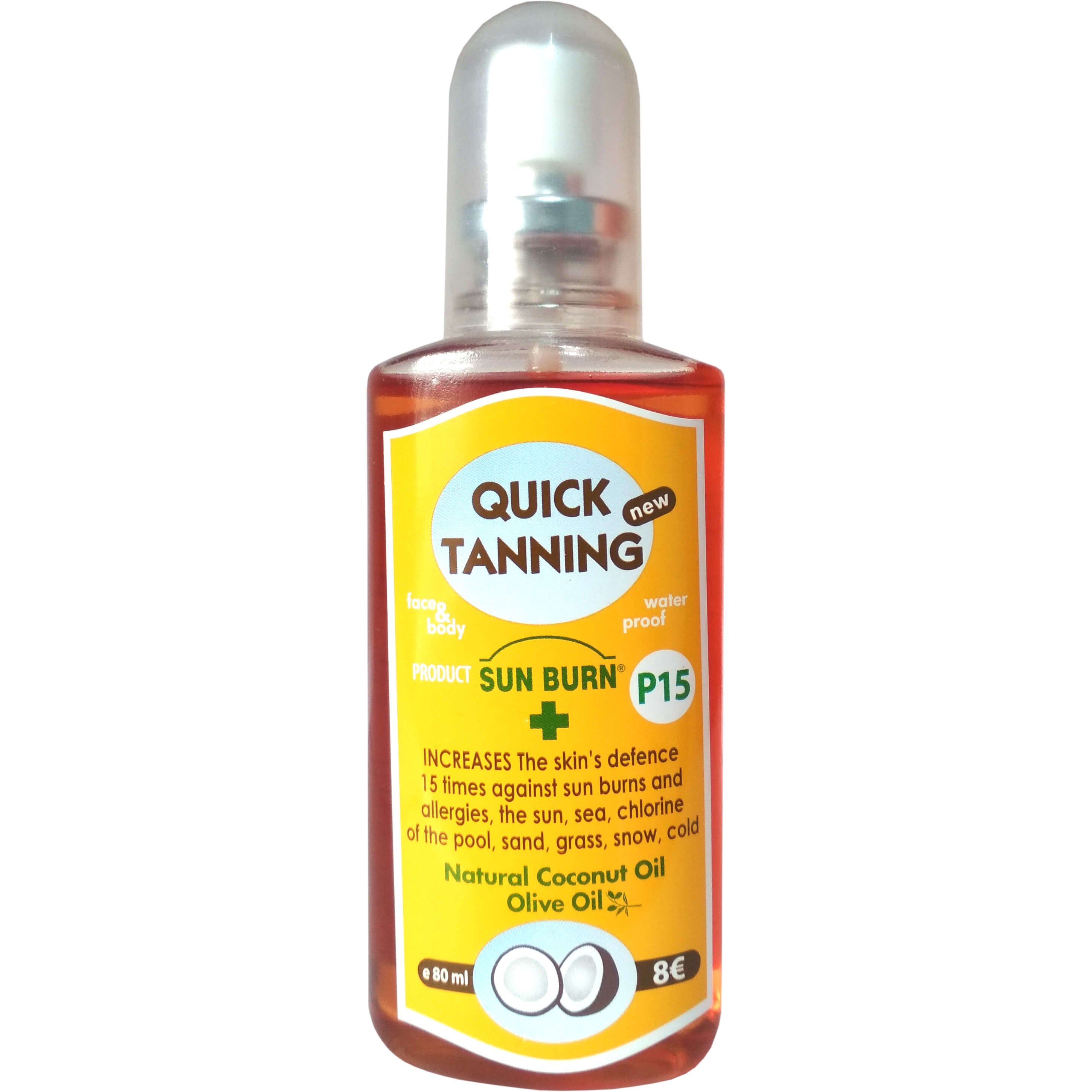 Erythro Forte Sun Burn Quick Tanning Face & Body Αντηλιακό Λάδι Spray Ενίσχυσης της Άμυνας του Δέρματος 80ml – P15