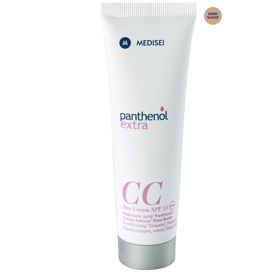 Medisei Panthenol Extra CC Day Cream Spf15 Κρέμα για Ενυδάτωση Τόνωση & Λάμψη 50ml – Dark Shade