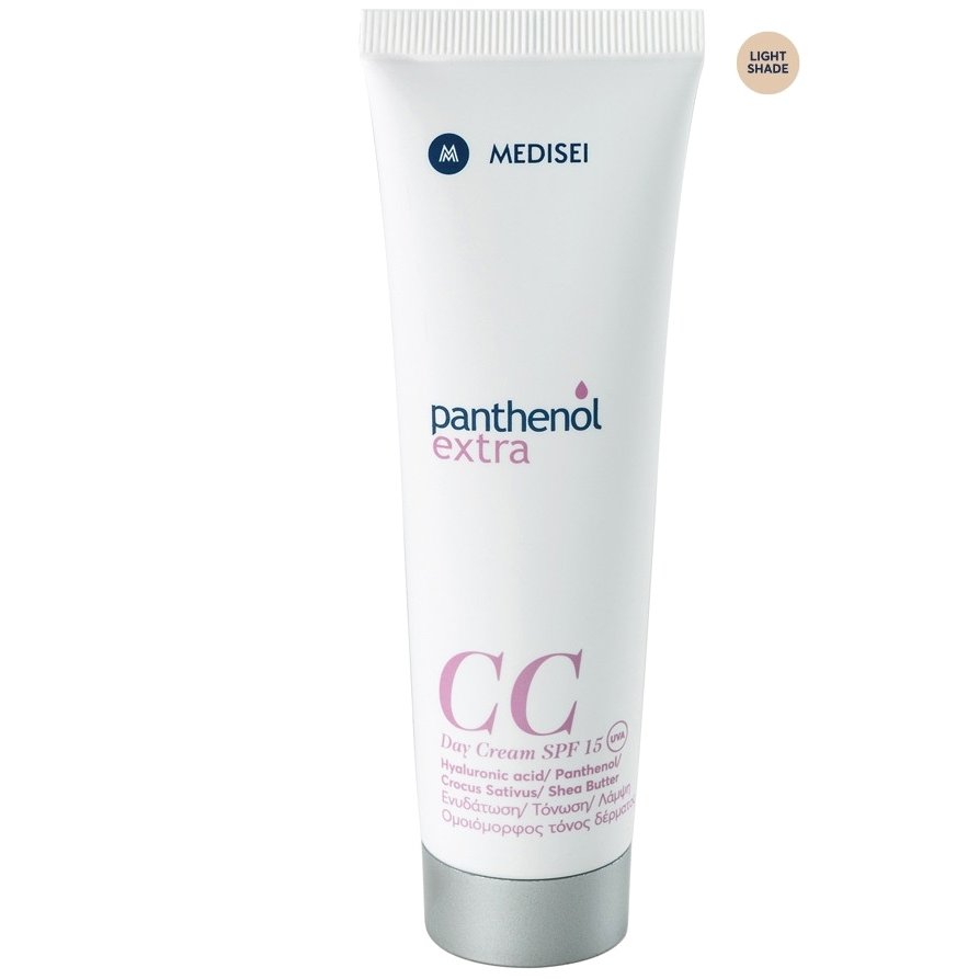 Medisei Panthenol Extra CC Day Cream Spf15 Κρέμα για Ενυδάτωση Τόνωση & Λάμψη 50ml – Light Shade