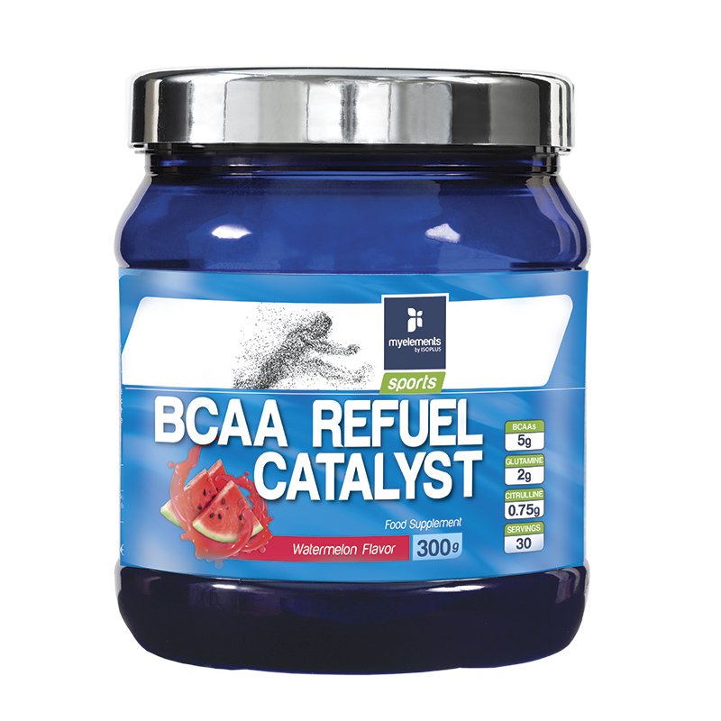 My Elements Sports BCAA Refuel Catalyst Πλήρης Φόρμουλα Αμινοξέων Ιδανική για Αθλητές 300gr – Watermelon