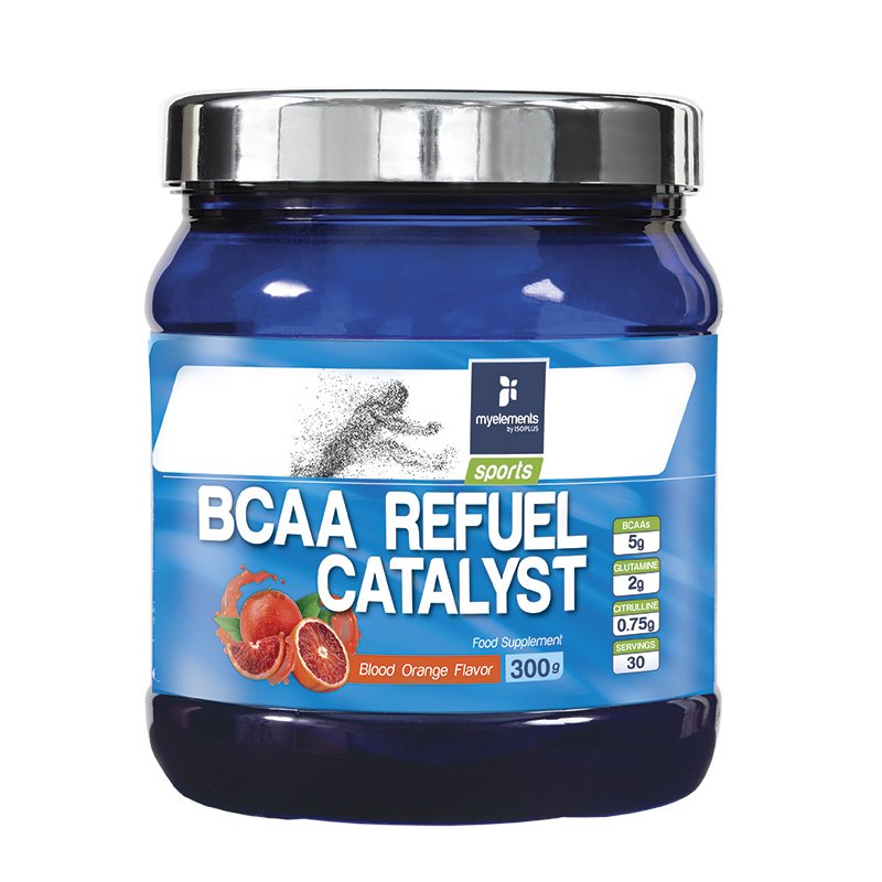 My Elements Sports BCAA Refuel Catalyst Πλήρης Φόρμουλα Αμινοξέων Ιδανική για Αθλητές 300gr – Blood orange