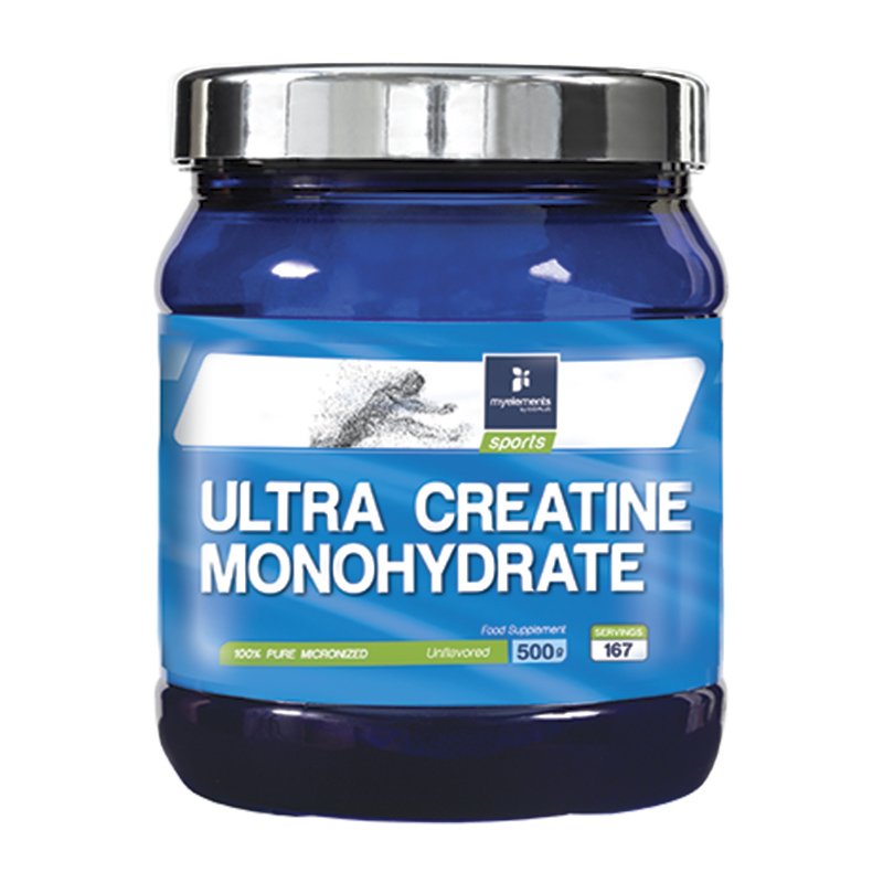 My Elements Sports Ultra Creatine Monohydrate Unflavored 100% Καθαρή Υψηλής Ισχύος Κρεατίνη – 500g