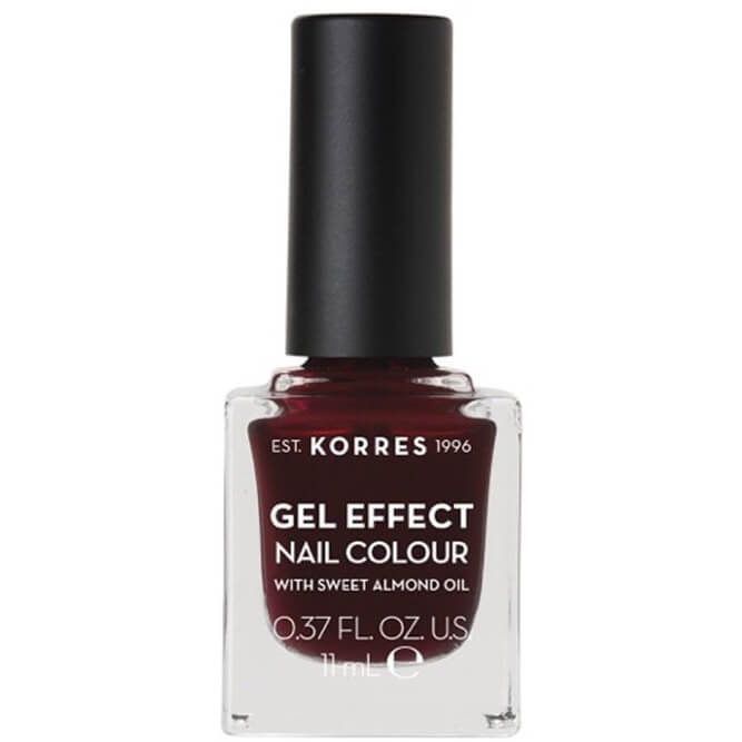 Korres Gel Effect Nail Colour Βερνίκι Νυχιών με Αμυγδαλέλαιο για Έντονη Λάμψη & Μεγάλη Διάρκεια 11ml – 57 Burgundy Red