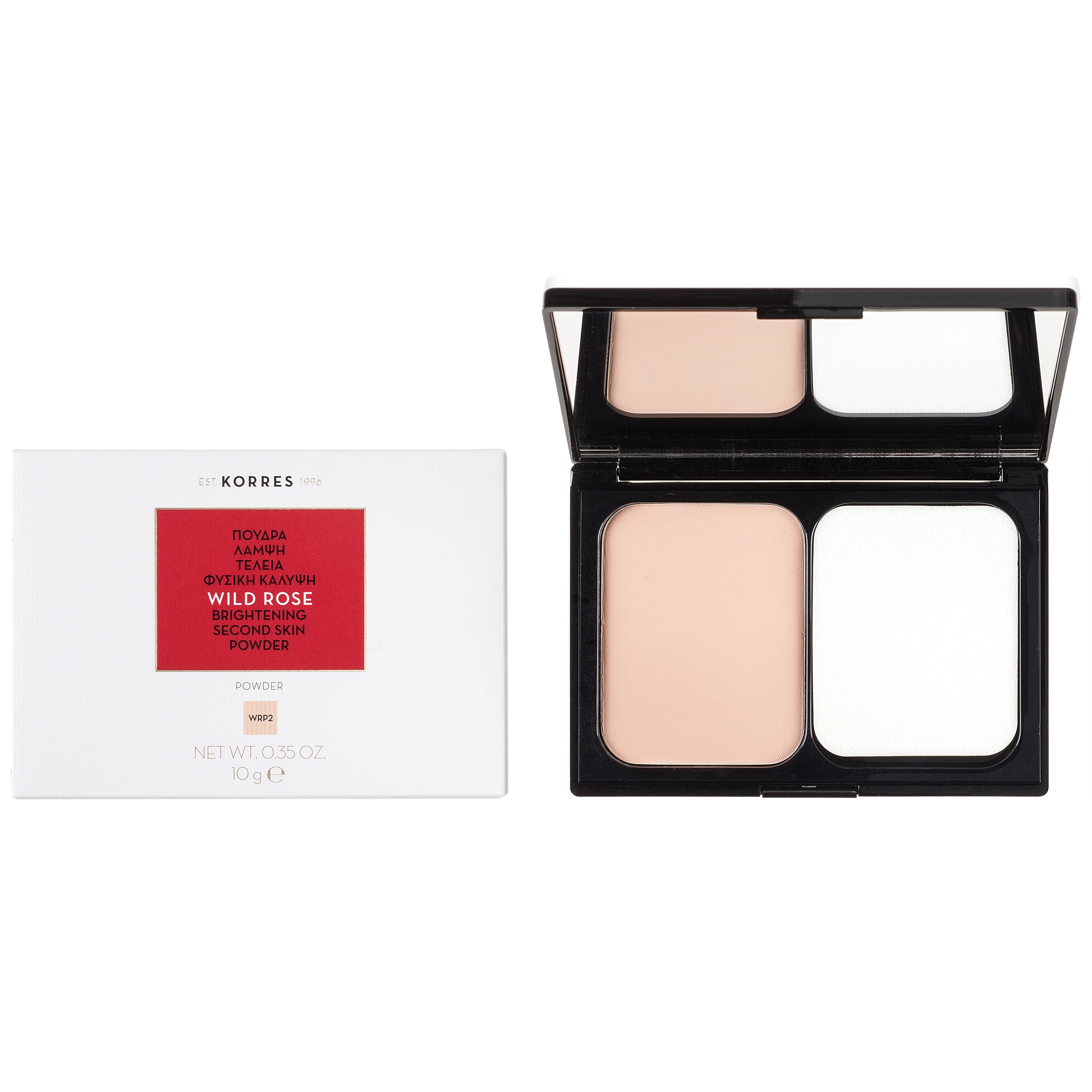 Korres Wild Rose Powder Άγριο Τριαντάφυλλο Βελούδινη Πούδρα Λεπτής Υφής για Λάμψη & Τέλεια Φυσική Κάλυψη 10g – Wrp2