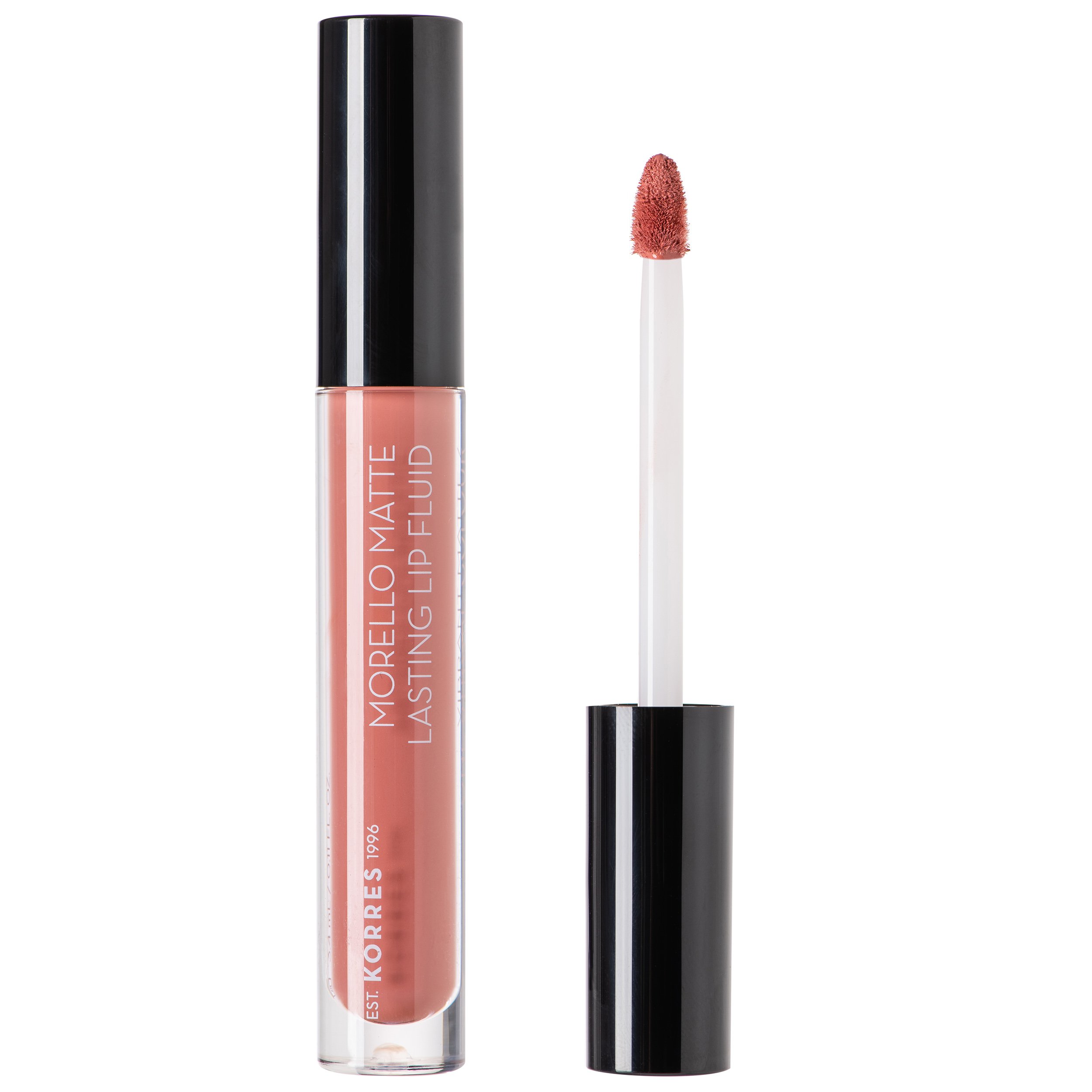 Korres Morello Matte Lasting Lip Fluid Υγρό Κραγιόν Μεγάλης Διάρκειας για Τέλειο Ματ Αποτέλεσμα & Απόλυτη Άνεση στα Χείλη 3.4ml – 06 Romantic Nude