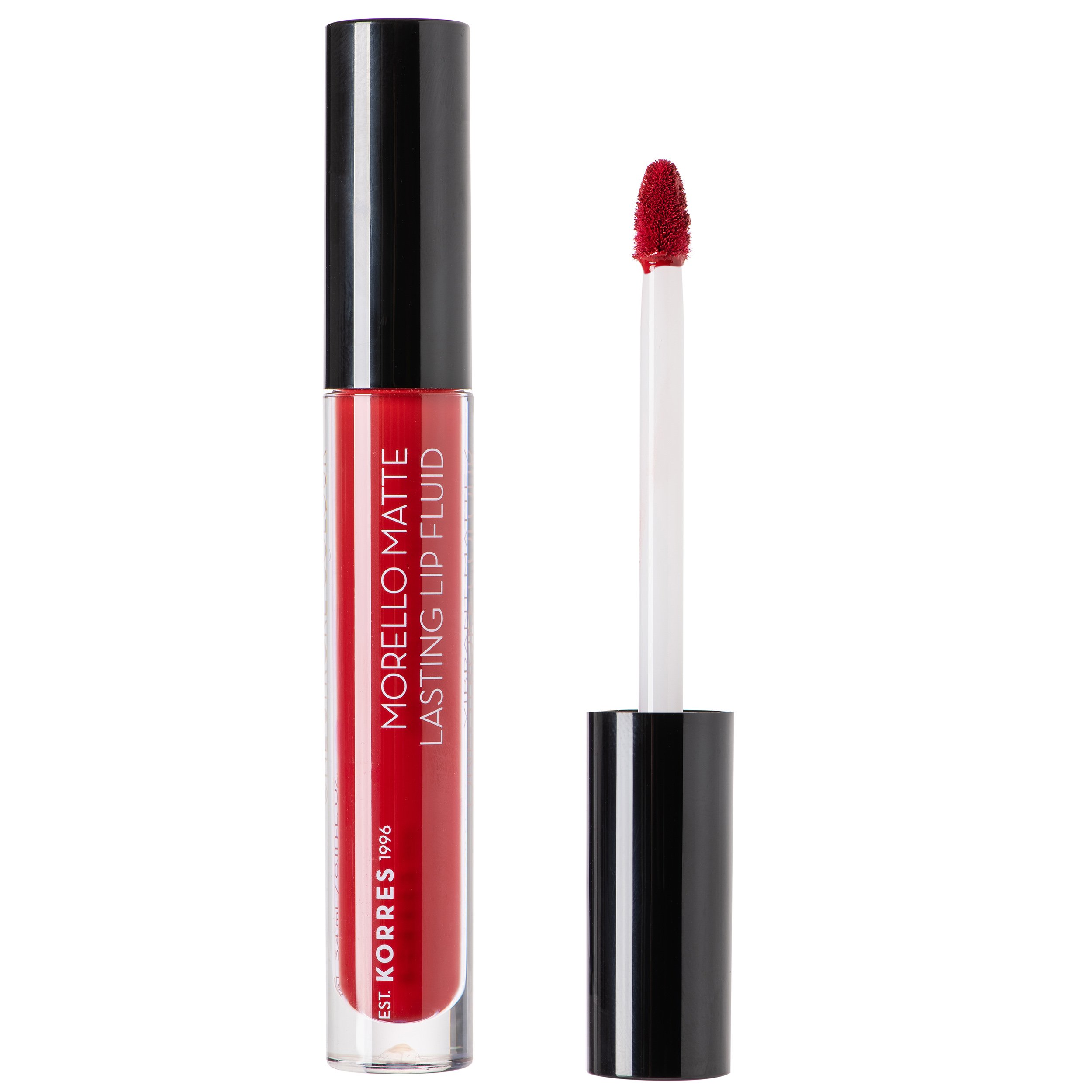 Korres Morello Matte Lasting Lip Fluid Υγρό Κραγιόν Μεγάλης Διάρκειας για Τέλειο Ματ Αποτέλεσμα & Απόλυτη Άνεση στα Χείλη 3.4ml – 59 Brick Red