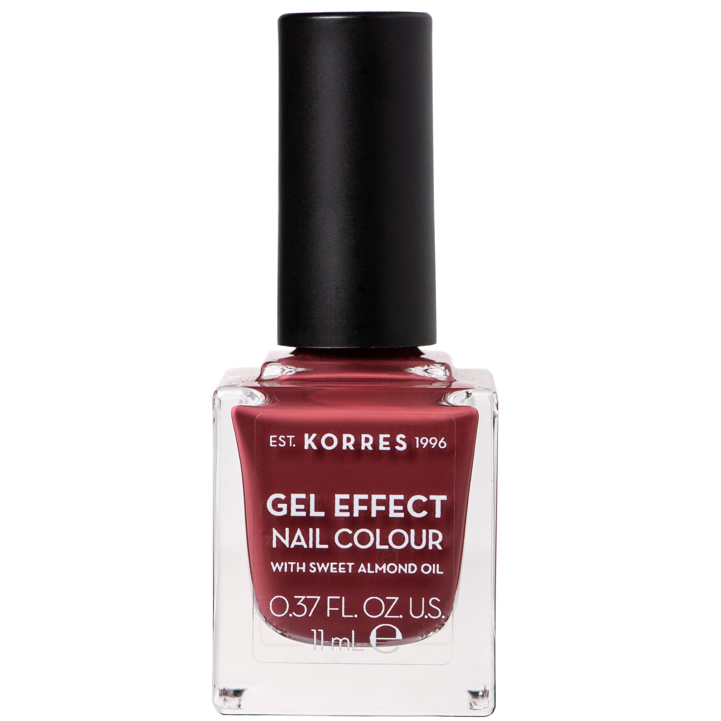Korres Gel Effect Nail Colour Βερνίκι Νυχιών Απόλυτης Λάμψης & Διάρκειας, με Αμυγδαλέλαιο 11ml – Vintage Bordeaux 77