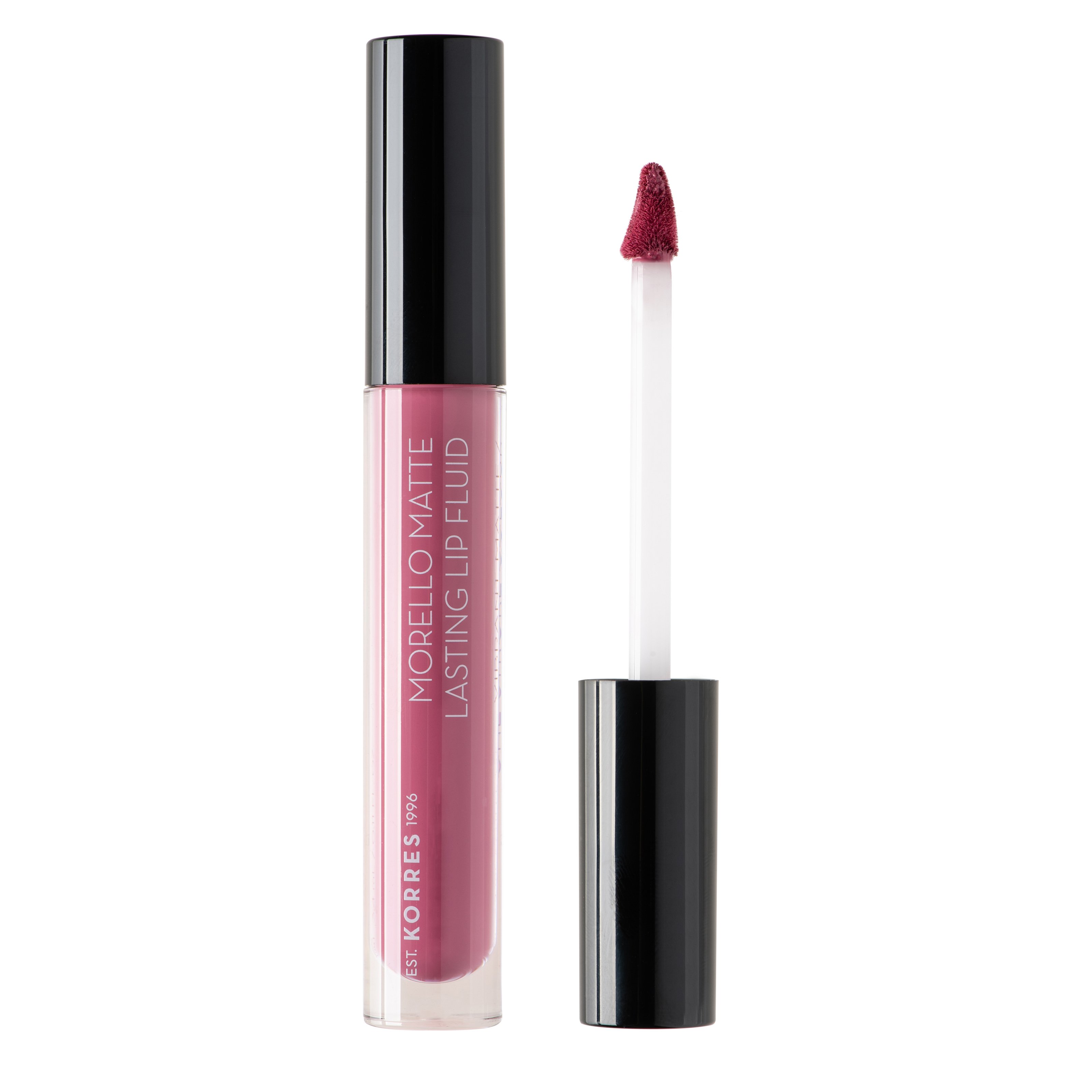Korres Morello Matte Lasting Lip Fluid Υγρό Κραγιόν Μεγάλης Διάρκειας για Τέλειο Ματ Αποτέλεσμα & Απόλυτη Άνεση στα Χείλη 3.4ml – 72 Blueberry Popsicle
