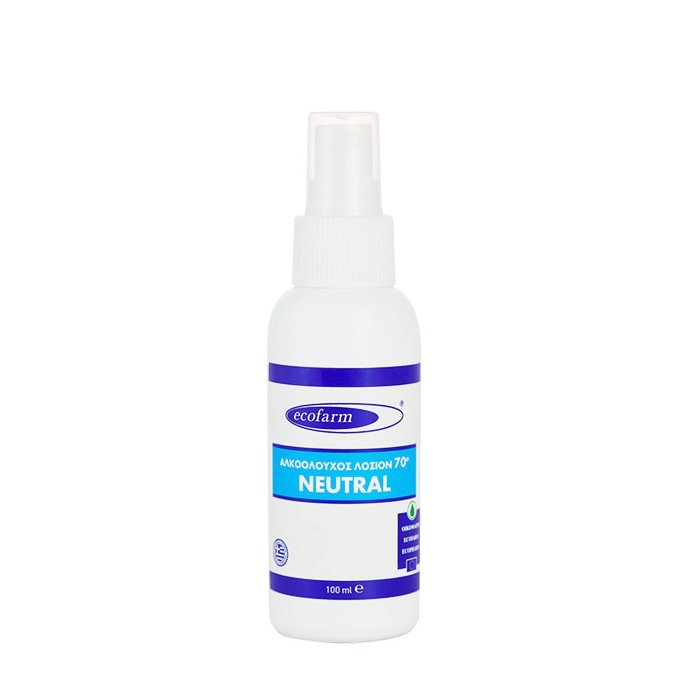 Ecofarm Neutral Αλκοολούχος Λοσιόν 70° 1 Τεμάχιο – 100ml