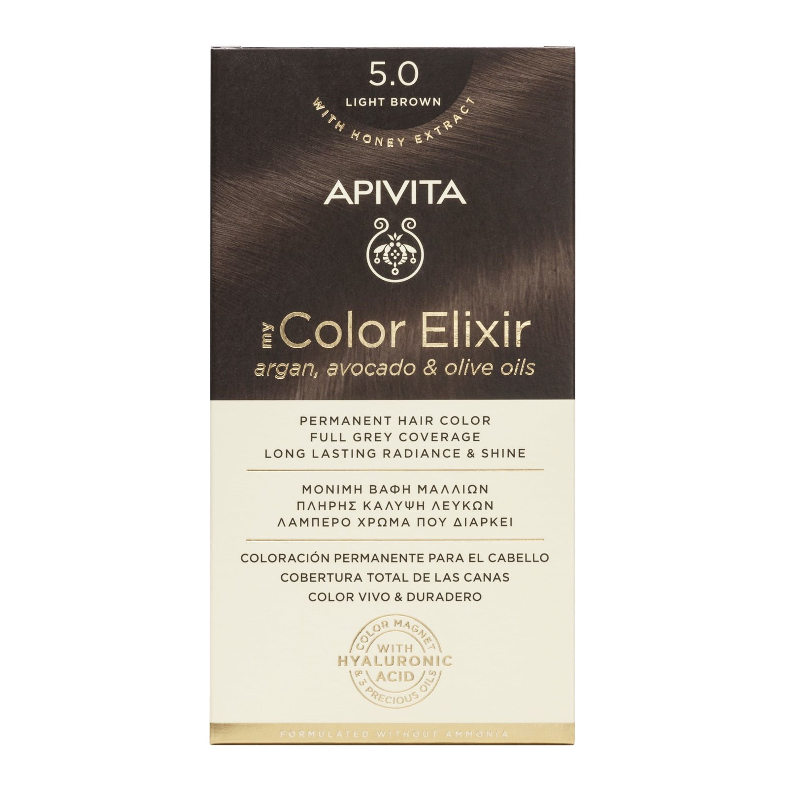 Apivita My Color Elixir Permanent Hair Color Μόνιμη Βαφή Μαλλιών Χωρίς Αμμωνία που Σταθεροποιεί & Σφραγίζει το Χρώμα 1 Τεμάχιο