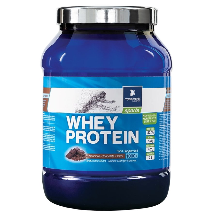 My Elements Sports Whey Protein Powder Φόρμουλα με Υψηλής Ισχύος Πρωτεϊνη 1000gr – Chocolate