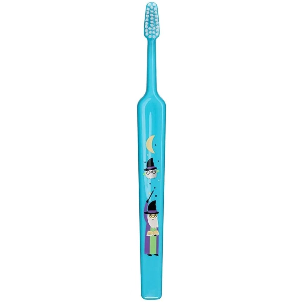 TePe Kids Soft Zoo 3+, Παιδική Οδοντόβουρτσα Μαλακή με Διάφορες Παραστάσεις από 3 Ετών 1 Τεμάχιο – Γαλάζιο