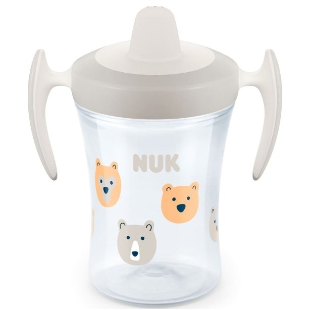Nuk Trainer Cup με Μαλακό Ρύγχος και Χεράκια 6+ , 230ml – γκρι