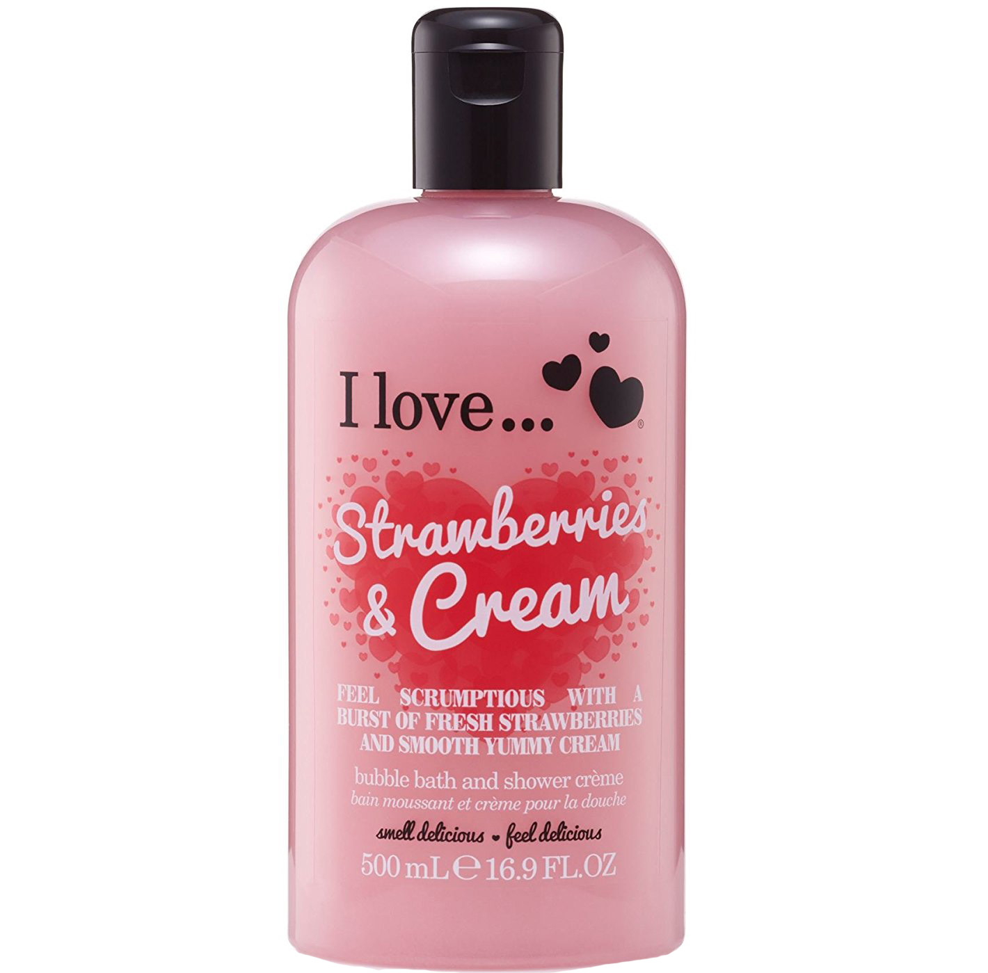 I love… Bath & Shower Creme Ενυδατικό Αφρόλουτρο 500ml – Strawberries & Cream