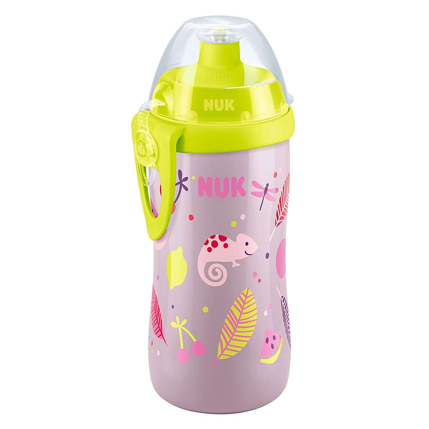 Nuk Παγουράκι Junior Cup με Καπάκι Push-Pull 36Μηνών+ , 300ml – ροζ