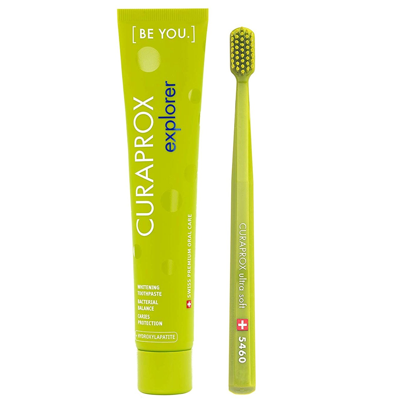 Curaprox Be You Challenger Ortho Ultra Soft Ορθοδοντική Οδοντόβουρτσα & Οδοντόκρεμα με Γεύσεις Κατά της Τερηδόνας 90ml – APPLE-ALOE