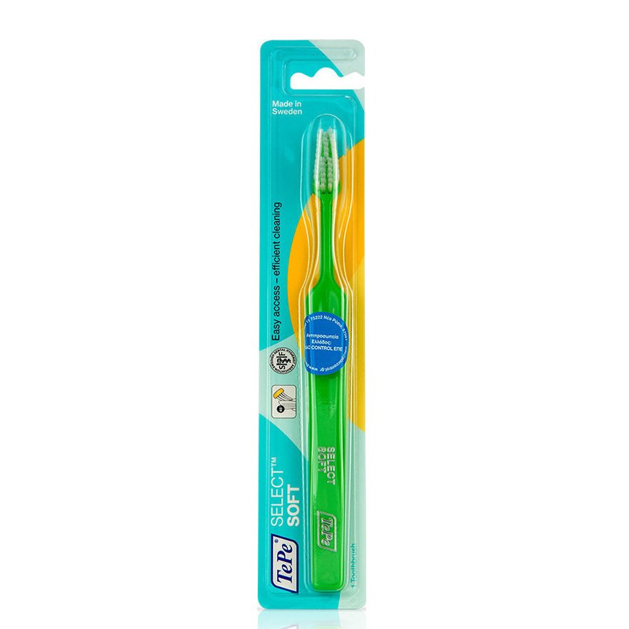 TePe Select Compact Soft Οδοντόβουρτσα Μαλακή για Αποτελεσματικό Καθαρισμό 1 Τεμάχιο – πράσινο