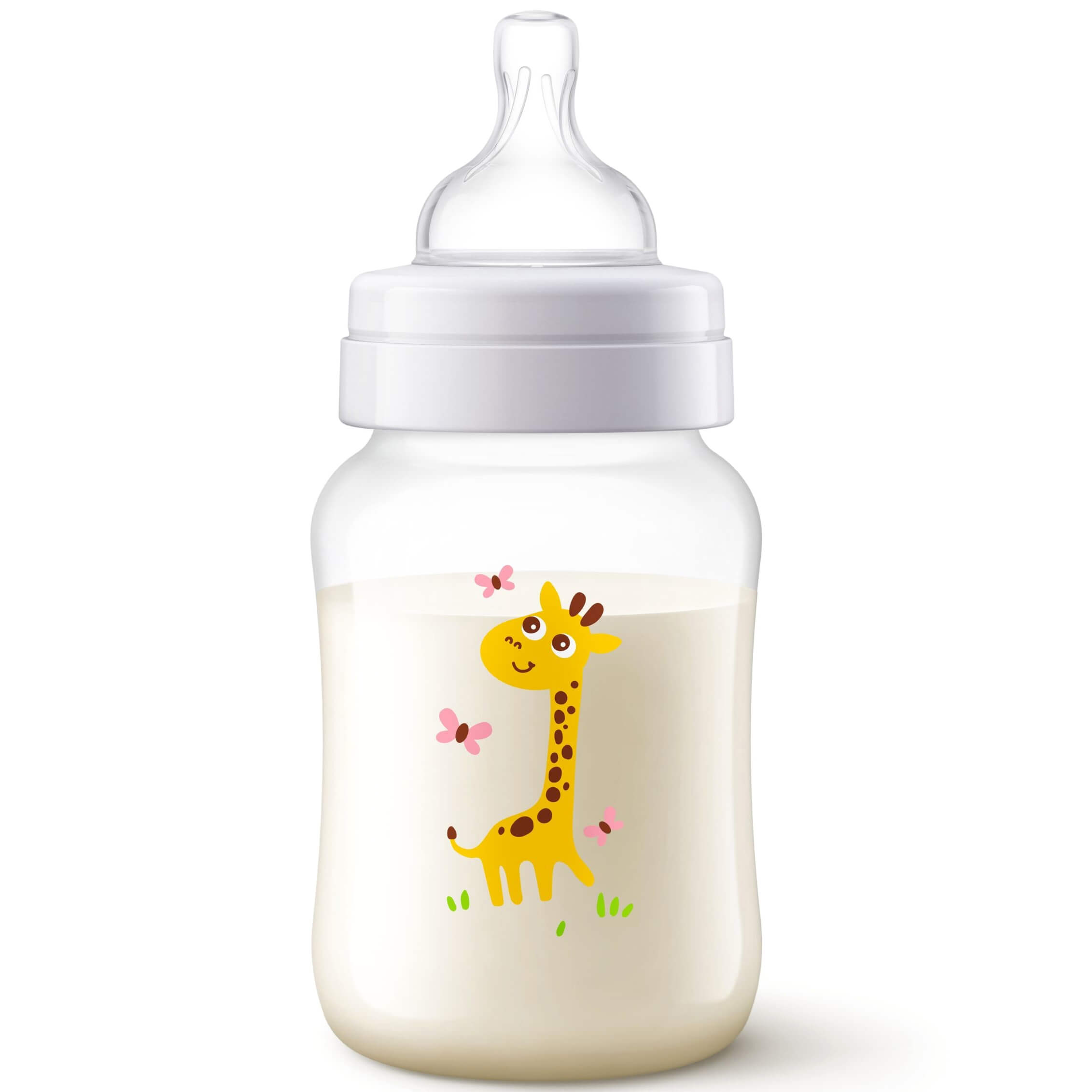 Avent Classic+ Μπιμπερό Πολυπροπυλενίου με Θηλή Σιλικόνης 1m+ 260ml – Καμηλο πάρδαλη