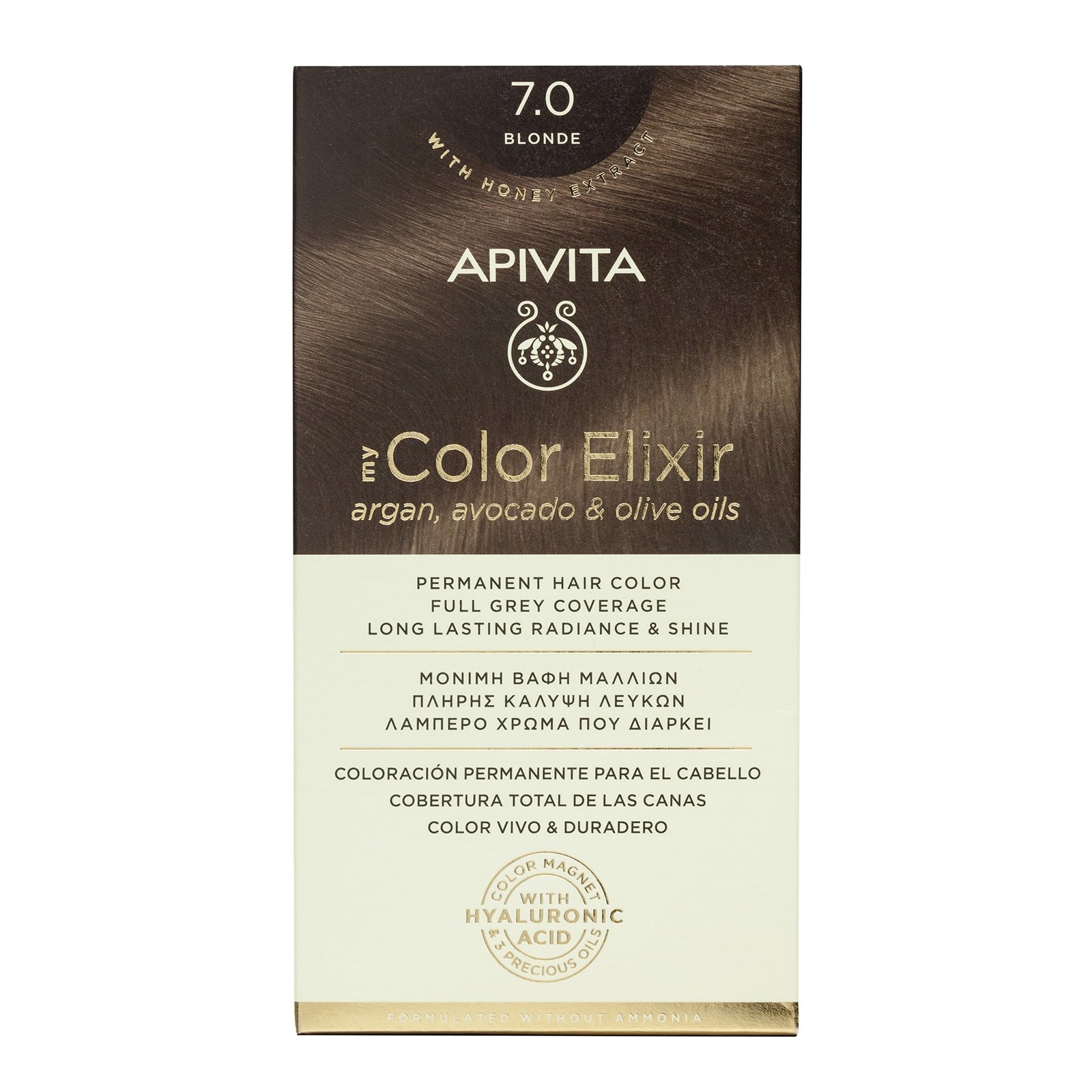 Apivita My Color Elixir Permanent Hair Color Μόνιμη Βαφή Μαλλιών Χωρίς Αμμωνία που Σταθεροποιεί & Σφραγίζει το Χρώμα 1 Τεμάχιο