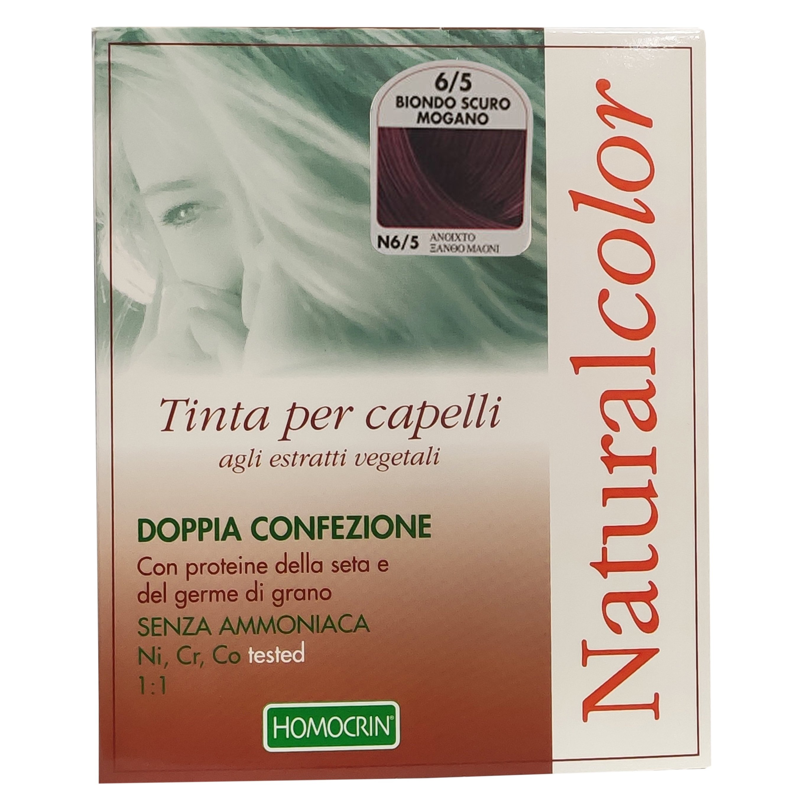 Specchiasol Homocrin Natural Color Φυτική Βαφή Μαλλιών Χωρίς Αμμωνία 1 Τεμάχιο – Ν6/5 Ανοιχτό Ξανθό Μαονί
