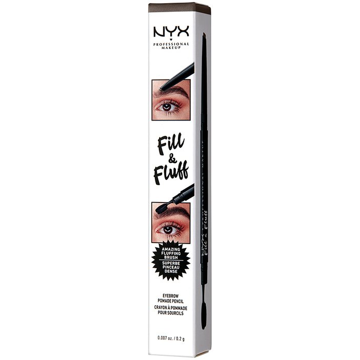 NYX Professional Makeup Nyx Professional Makeup Fill & Fluff Eyebrow Pomade Pencil Μολύβι Φρυδιών με Απαλή Μύτη 0,2gr - Brunette