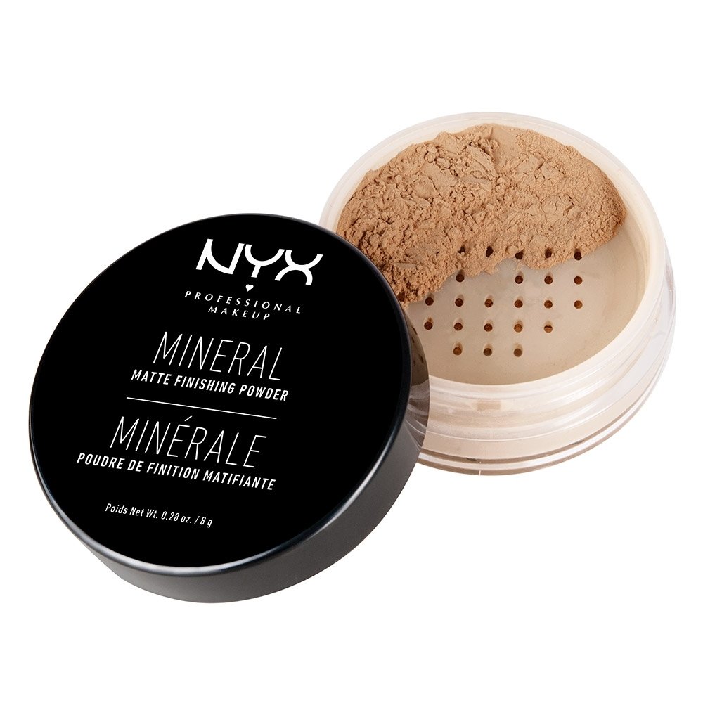 NYX Professional Makeup Mineral Finishing Powder Ορυκτή Πούδρα για Τέλειο Φινίρισμα & Λαμπερή Επιδερμίδα 8gr – Medium/ Dark