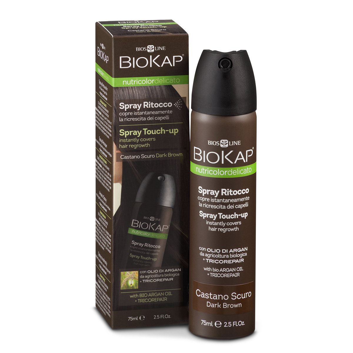 Εικόνα από Biokap Nutricolor Delicato Spray Touch-Up Εκνέφωμα για την Κάλυψη της Ρίζας 75ml - Dark Brown
