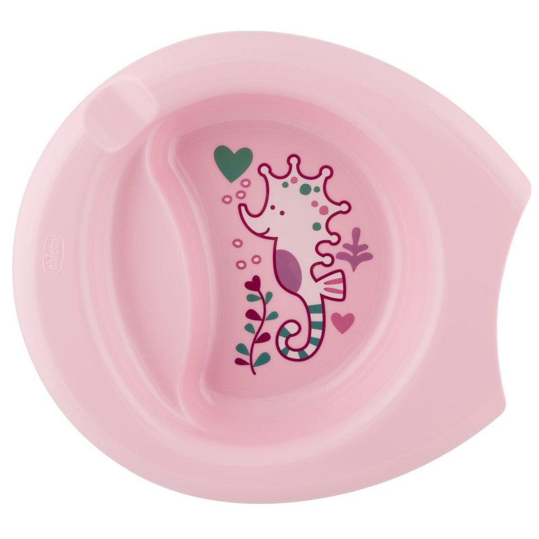 Chicco Easy Feeding Plate 6m+ Ροζ Βρεφικό Πιατάκι για Εύκολο Τάισμα 1 Τεμάχιο 