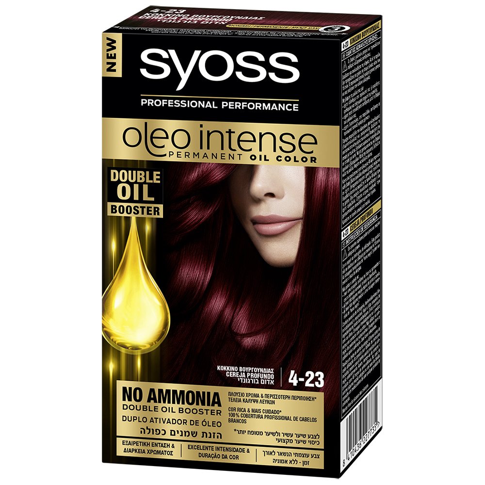 Syoss Oleo Επαγγελματική Μόνιμη Κρέμα Βαφή – 4-23 Κόκκινο Βουργουνδίας