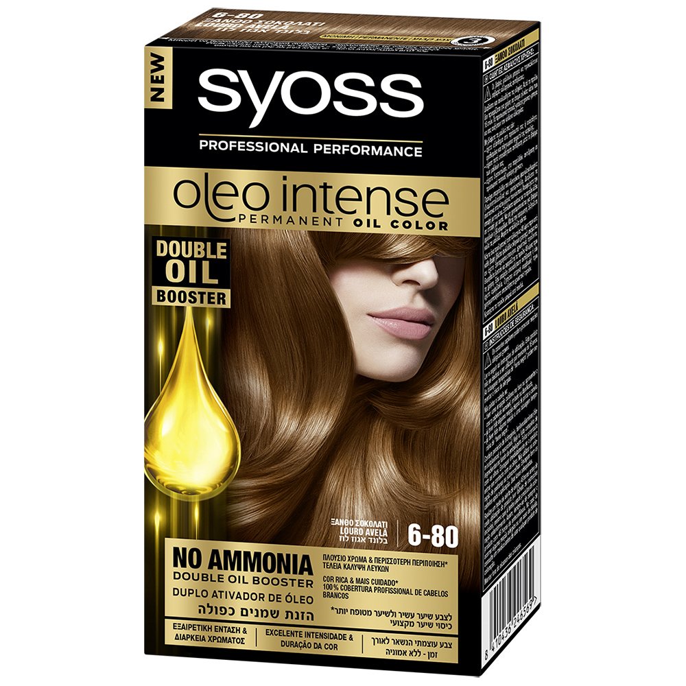 Syoss Oleo Επαγγελματική Μόνιμη Κρέμα Βαφή – 6-80 Ξανθό Σοκολατί