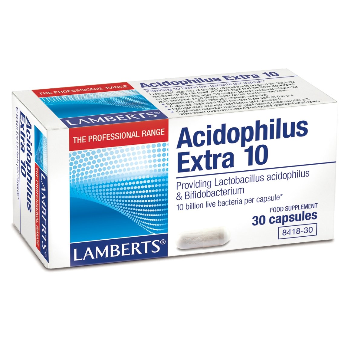 Lamberts Acidophilus Extra 10 Συμπλήρωμα Διατροφής για την Διατήρηση της Υγείας του Γαστροπεπτικού Συστήματος caps – 30 caps