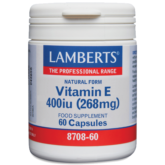 Lamberts Vitamin E 400iu Natural Form Συμπλήρωμα Διατροφής με Φυσική Βιταμίνη Ε – 60 tabs