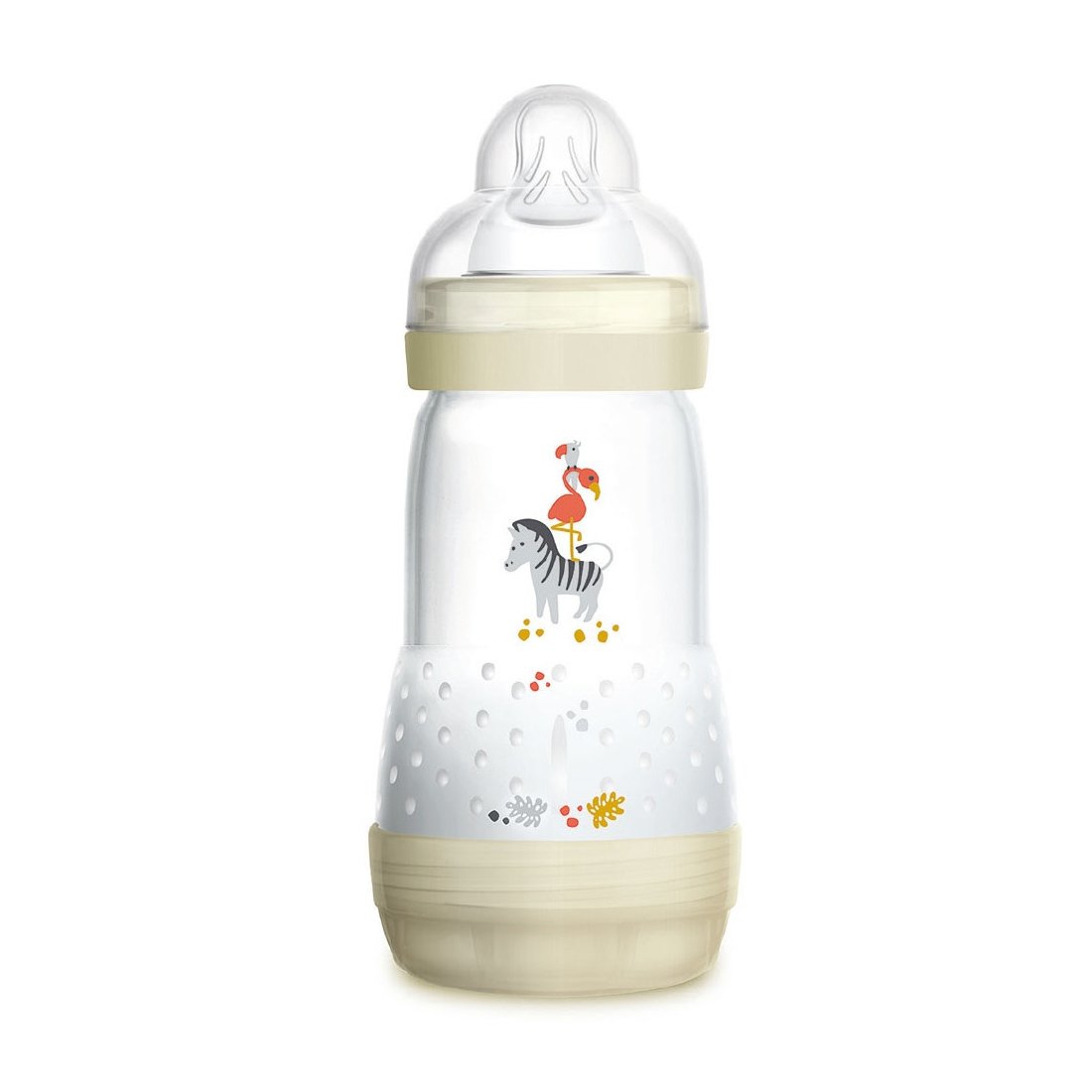 Mam Easy Start™ Anti-Colic 2+ Μηνών, Κωδ 351S Μπιμπερό Πολυπροπυλενίου με Θηλή Σιλικόνης & Σύστημα Κατά των Κολικών 260ml – άσπρο