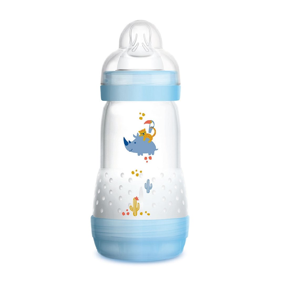 Mam Easy Start™ Anti-Colic 2+ Μηνών, Κωδ 351S Μπιμπερό Πολυπροπυλενίου με Θηλή Σιλικόνης & Σύστημα Κατά των Κολικών 260ml – μπλέ