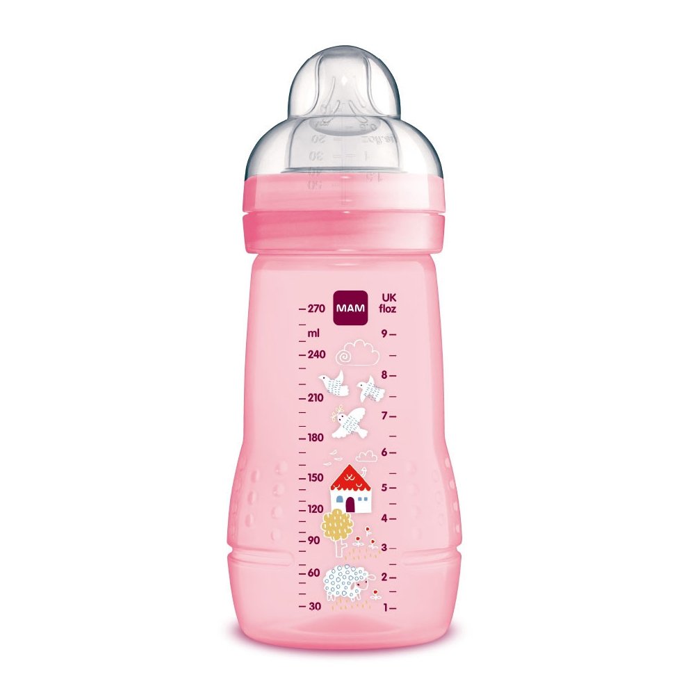 Mam Easy Active™ Baby Bottle 2+ Μηνών Κωδ 360S Μπιμπερό Πολυπροπυλενίου με Θηλή Σιλικόνης 270ml – ροζ
