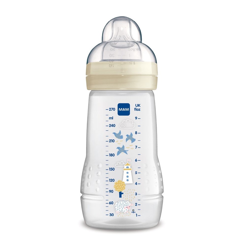 Mam Easy Active™ Baby Bottle 2+ Μηνών Κωδ 360S Μπιμπερό Πολυπροπυλενίου με Θηλή Σιλικόνης 270ml – άσπρο