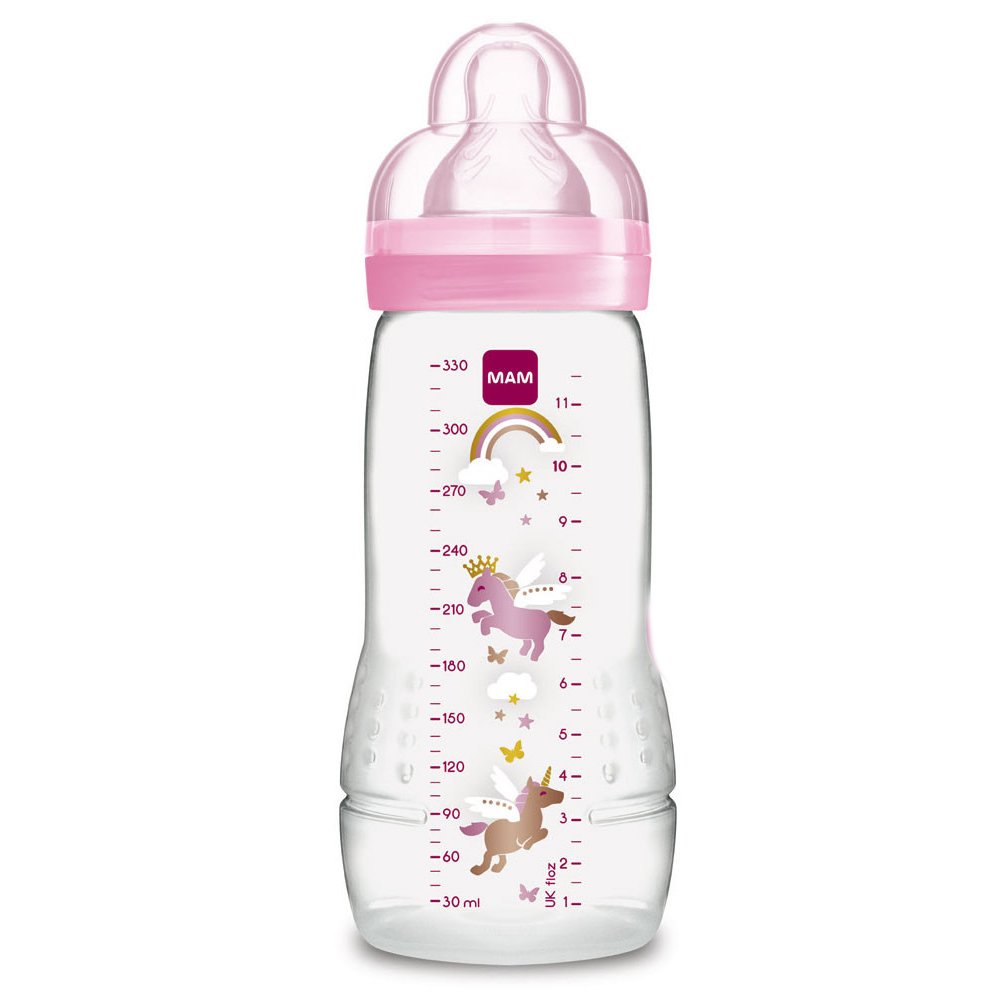 Mam Easy Active™ Baby Bottle Fairy Tale 4+ Μηνών Κωδ 361S Μπιμπερό Πολυπροπυλενίου με Θηλή Σιλικόνης 330ml – ροζ