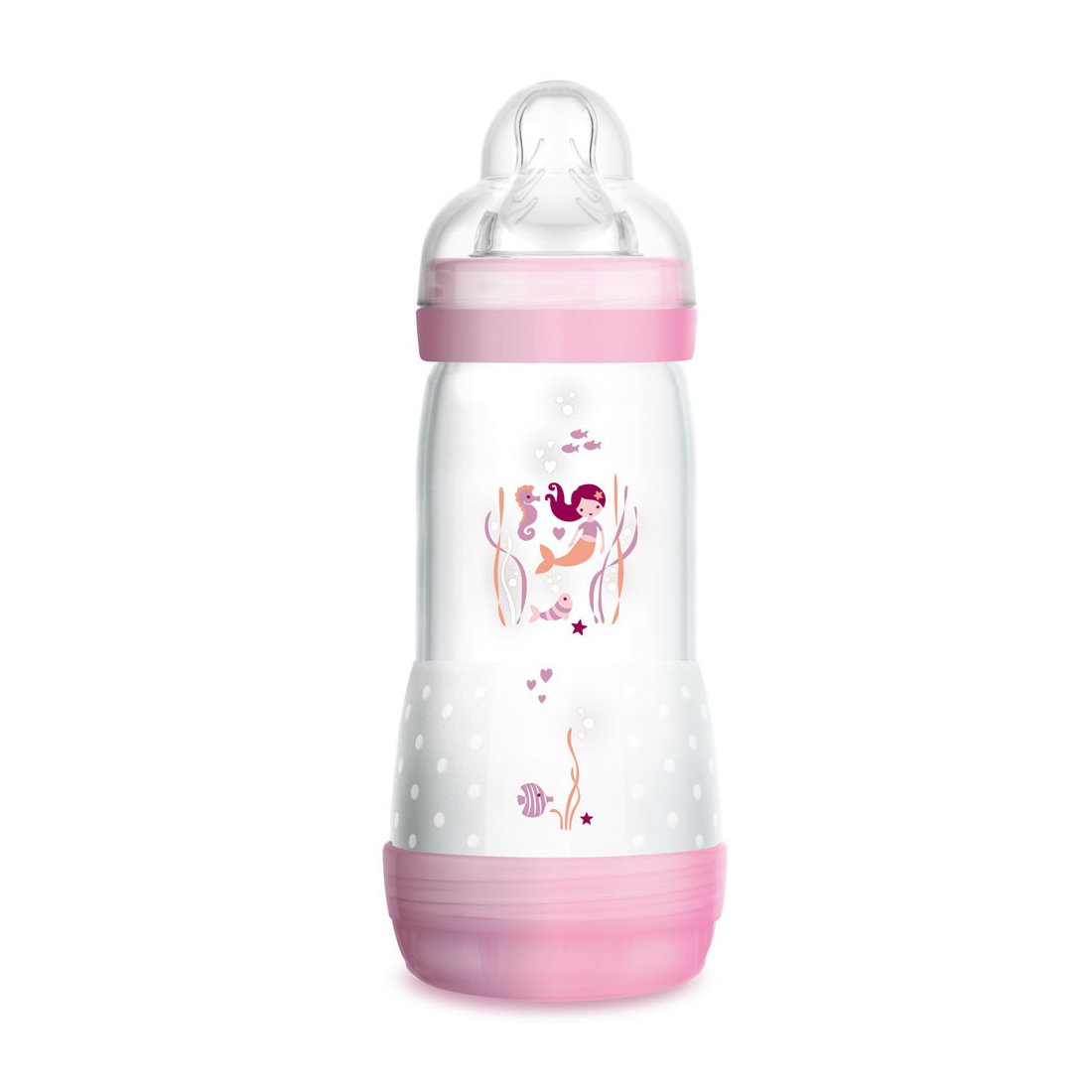 Mam Easy Start™ Anti-Colic 4+ Μηνών, Κωδ 356S Μπιμπερό Πολυπροπυλενίου με Θηλή Σιλικόνης & Σύστημα Κατά των Κολικών 320ml – ροζ